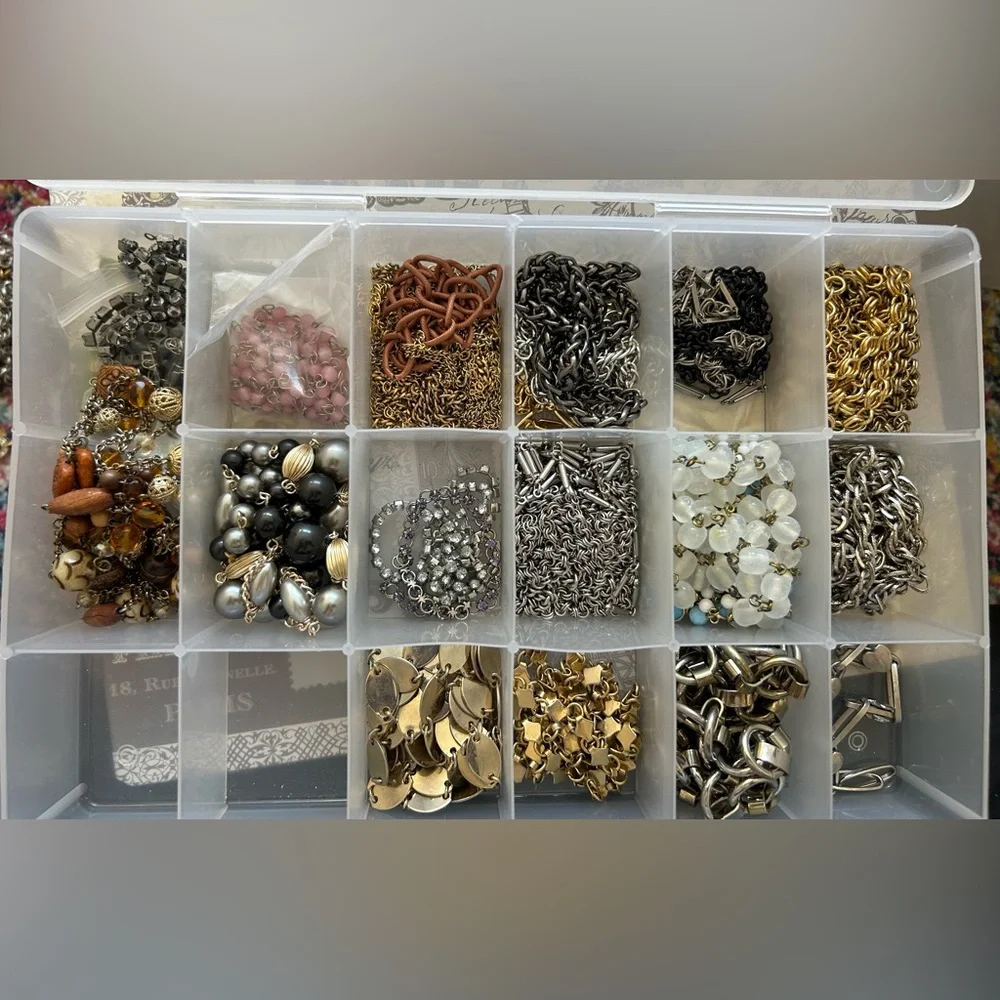 HUGE LOT OF CHAIN ROSARY BEADS FOR JEWELRY MAKING